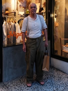 「アイテム（サンダル）」を使った、すさのさんさん（メンズ・182cm・50代）の夏コーディネート