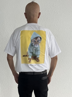 「Onitsuka Tiger（オニツカタイガー）のアイテム（トップス）」を使った、すさのさんさん（メンズ・182cm）の夏コーディネート