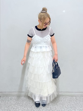 「アイテム（トートバッグ）」を使った、momokoさん（骨格ストレート・レディース・153cm）の夏コーディネート