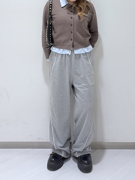 「アイテム（ショルダーバッグ）」を使った、momokoさん（レディース・153cm）の冬コーディネート