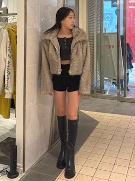 高松千彩さん（レディース・160cm）の秋コーディネート