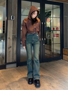 高松千彩さん（レディース・160cm）の春コーディネート