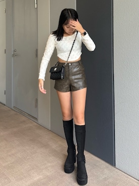 高松千彩さん（骨格ナチュラル・レディース・160cm）の秋コーディネート