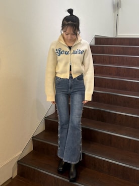 高松千彩さん（レディース・160cm）の冬コーディネート