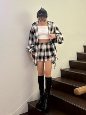 高松千彩さん（レディース・160cm）の秋コーディネート