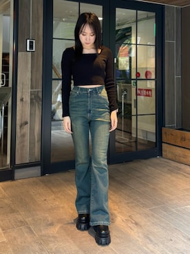 高松千彩さん（レディース・160cm）の春コーディネート