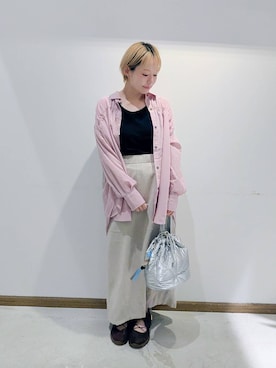「アイテム（タンクトップ）」を使った、のみ子さん（レディース・154cm・30代）の秋コーディネート