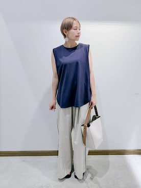 「アイテム（バッグ）」を使った、のみ子さん（レディース・154cm・30代）の夏コーディネート