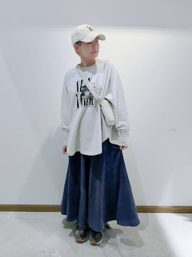 「LIFE（ライフ）のアイテム」を使った、のみ子さん（レディース・154cm）の秋コーディネート