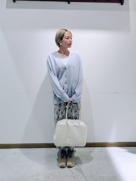 「GLOBAL WORK（グローバルワーク）のエアかるクラシックスニーカー/577724（スニーカー、ベージュ系）」を使った、のみ子さん（レディース・154cm）の春コーディネート