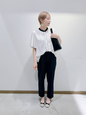 「アイテム（バレエシューズ）」を使った、のみ子さん（レディース・154cm・30代）の夏コーディネート