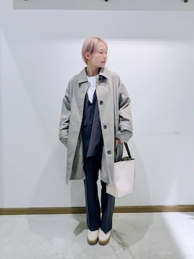 「GLOBAL WORK（グローバルワーク）のアイテム（セットアップ）」を使った、のみ子さん（レディース・154cm）の冬コーディネート