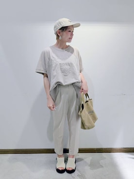 「GLOBAL WORK（グローバルワーク）のBeer＊CAP/571653（キャップ）」を使った、のみ子さん（レディース・154cm）の秋コーディネート