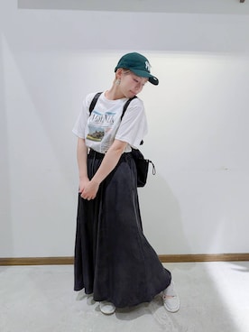 「アイテム（バックパック/リュック）」を使った、のみ子さん（レディース・154cm・30代）の夏コーディネート
