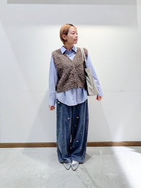 「GLOBAL WORK（グローバルワーク）のアイテム（トップス）」を使った、のみ子さん（レディース・154cm）の秋コーディネート