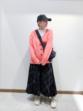 「アイテム（カーディガン/ボレロ）」を使った、のみ子さん（レディース・154cm・30代）の冬コーディネート