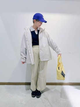 「GLOBAL WORK（グローバルワーク）のエアかるクラシックスニーカー/135751（スニーカー、ブラック系）」を使った、のみ子さん（レディース・154cm）の春コーディネート