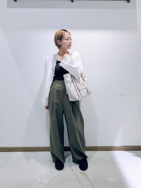 「アイテム（ローファー、その他）」を使った、のみ子さん（レディース・154cm）の秋コーディネート