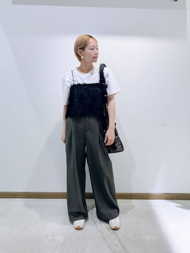 「GLOBAL WORK（グローバルワーク）のアイテム（トップス）」を使った、のみ子さん（レディース・154cm）の秋コーディネート