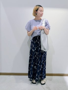 「アイテム（トートバッグ）」を使った、のみ子さん（レディース・154cm・30代）の夏コーディネート