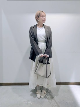 「アイテム（テーラードジャケット）」を使った、のみ子さん（レディース・154cm）の冬コーディネート