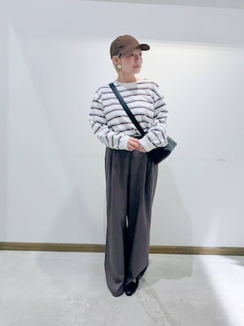 「UNIVERSAL OVERALL（ユニバーサルオーバーオール）のアイテム」を使った、のみ子さん（レディース・154cm）の春コーディネート