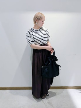 「アイテム（バックパック/リュック）」を使った、のみ子さん（レディース・154cm）の夏コーディネート