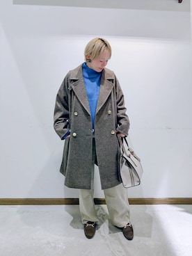 「GLOBAL WORK（グローバルワーク）のアイテム（デニムパンツ）」を使った、のみ子さん（レディース・154cm）の冬コーディネート