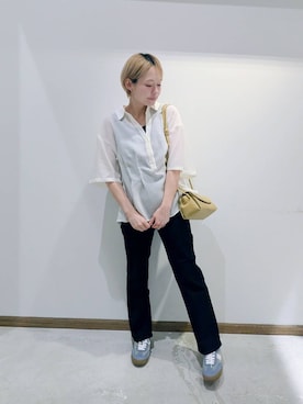 「アイテム（タンクトップ）」を使った、のみ子さん（レディース・154cm・30代）の秋コーディネート