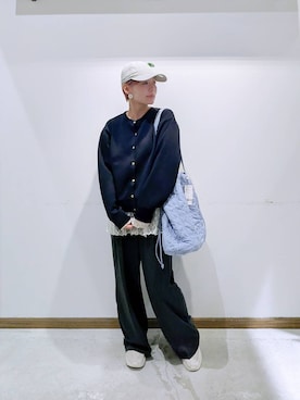 「GLOBAL WORK（グローバルワーク）のアイテム（バッグ）」を使った、のみ子さん（レディース・154cm）の秋コーディネート