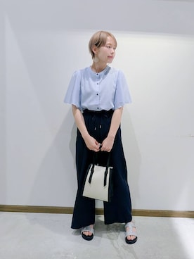 「アイテム（タンクトップ）」を使った、のみ子さん（レディース・154cm・30代）の夏コーディネート