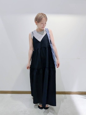「GLOBAL WORK（グローバルワーク）のアイテム（ワンピース/ドレス）」を使った、のみ子さん（レディース・154cm）の夏コーディネート