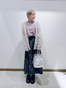 「GLOBAL WORK（グローバルワーク）のふわふわHugmeドルマンプルオーバー/595406（ニット/セーター）」を使った、のみ子さん（レディース・154cm）の秋コーディネート