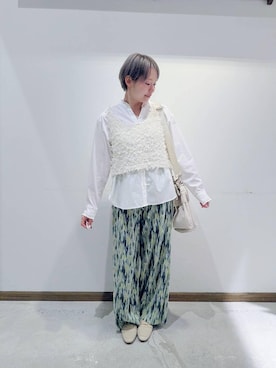 「WING（ウイング）のアイテム」を使った、のみ子さん（レディース・154cm）の春コーディネート