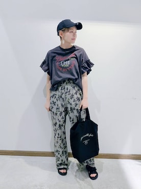 「GLOBAL WORK（グローバルワーク）のアイテム（帽子）」を使った、のみ子さん（レディース・154cm）の夏コーディネート