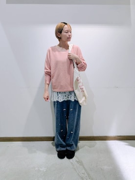 「GLOBAL WORK（グローバルワーク）のアイテム（スニーカー）」を使った、のみ子さん（レディース・154cm）の秋コーディネート