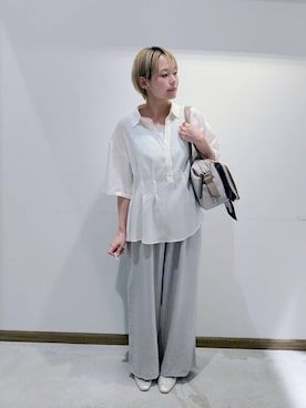 「アイテム（その他ヘアアクセサリー）」を使った、のみ子さん（レディース・154cm）の秋コーディネート