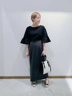 「アイテム（バレエシューズ）」を使った、のみ子さん（レディース・154cm・30代）の夏コーディネート