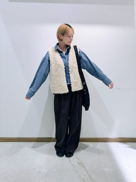 「アイテム（ローファー、その他）」を使った、のみ子さん（レディース・154cm）の秋コーディネート