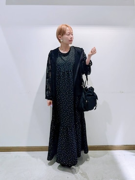 「GLOBAL WORK（グローバルワーク）のジャガードレースパーカー/632458（パーカー、ブラック系）」を使った、のみ子さん（レディース・154cm）の夏コーディネート