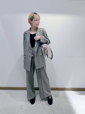 「アイテム（その他ヘアアクセサリー）」を使った、のみ子さん（レディース・154cm）の秋コーディネート