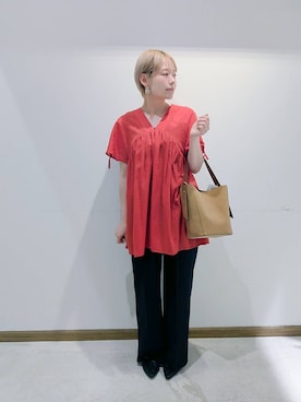 「アイテム（タンクトップ）」を使った、のみ子さん（レディース・154cm・30代）の夏コーディネート