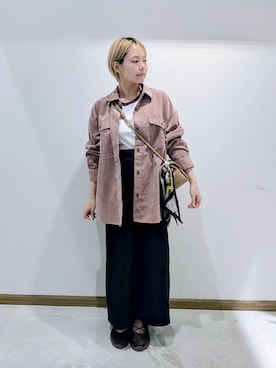 「アイテム（その他ヘアアクセサリー）」を使った、のみ子さん（レディース・154cm）の秋コーディネート