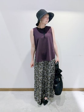 「アイテム（バックパック/リュック）」を使った、のみ子さん（レディース・154cm・30代）の夏コーディネート