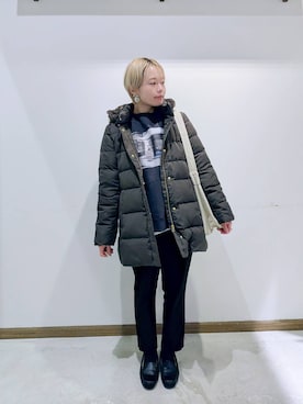 「アイテム（スウェット）」を使った、のみ子さん（レディース・154cm・30代）の冬コーディネート