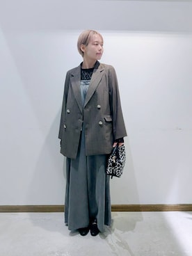 「アイテム（オールインワン・サロペット）」を使った、のみ子さん（レディース・154cm・30代）の秋コーディネート