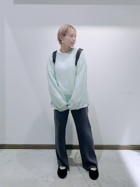 「アイテム（バックパック/リュック）」を使った、のみ子さん（レディース・154cm・30代）の秋コーディネート