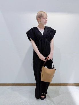 「アイテム（つなぎ/オールインワン）」を使った、のみ子さん（レディース・154cm・30代）の夏コーディネート