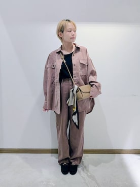 「アイテム（その他ヘアアクセサリー）」を使った、のみ子さん（レディース・154cm）の秋コーディネート