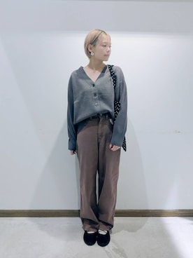 「アイテム（キャミソール）」を使った、のみ子さん（レディース・154cm・30代）の秋コーディネート